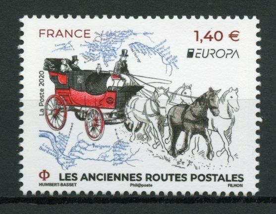 France Europa Stamps 2020 MNH Old Postal Routes Services Horses 1v Set