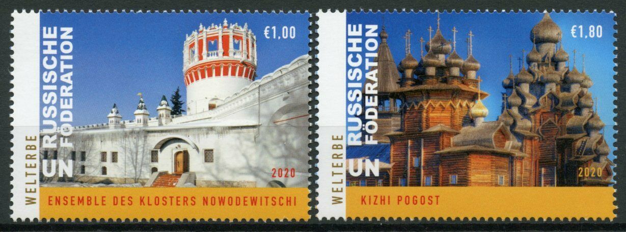 Vienna United Nations UN World Heritage Stamps 2020 MNH Russia 2v Set