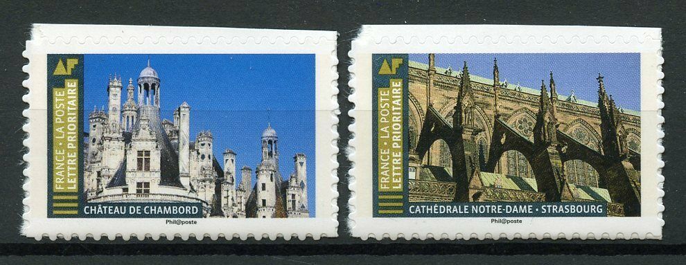 France Architecture Stamps 2019 MNH Notre Dame Castles Tourism 2v S/A Set