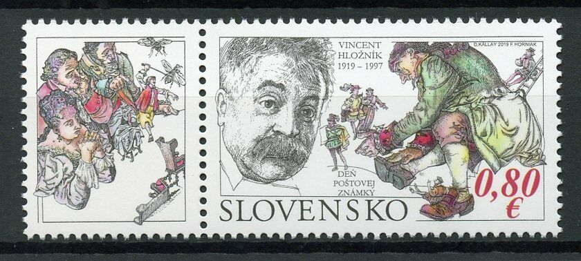 Slovakia Art Stamps 2019 MNH Vincent Hloznik Slovak Painter 1v Set + Label