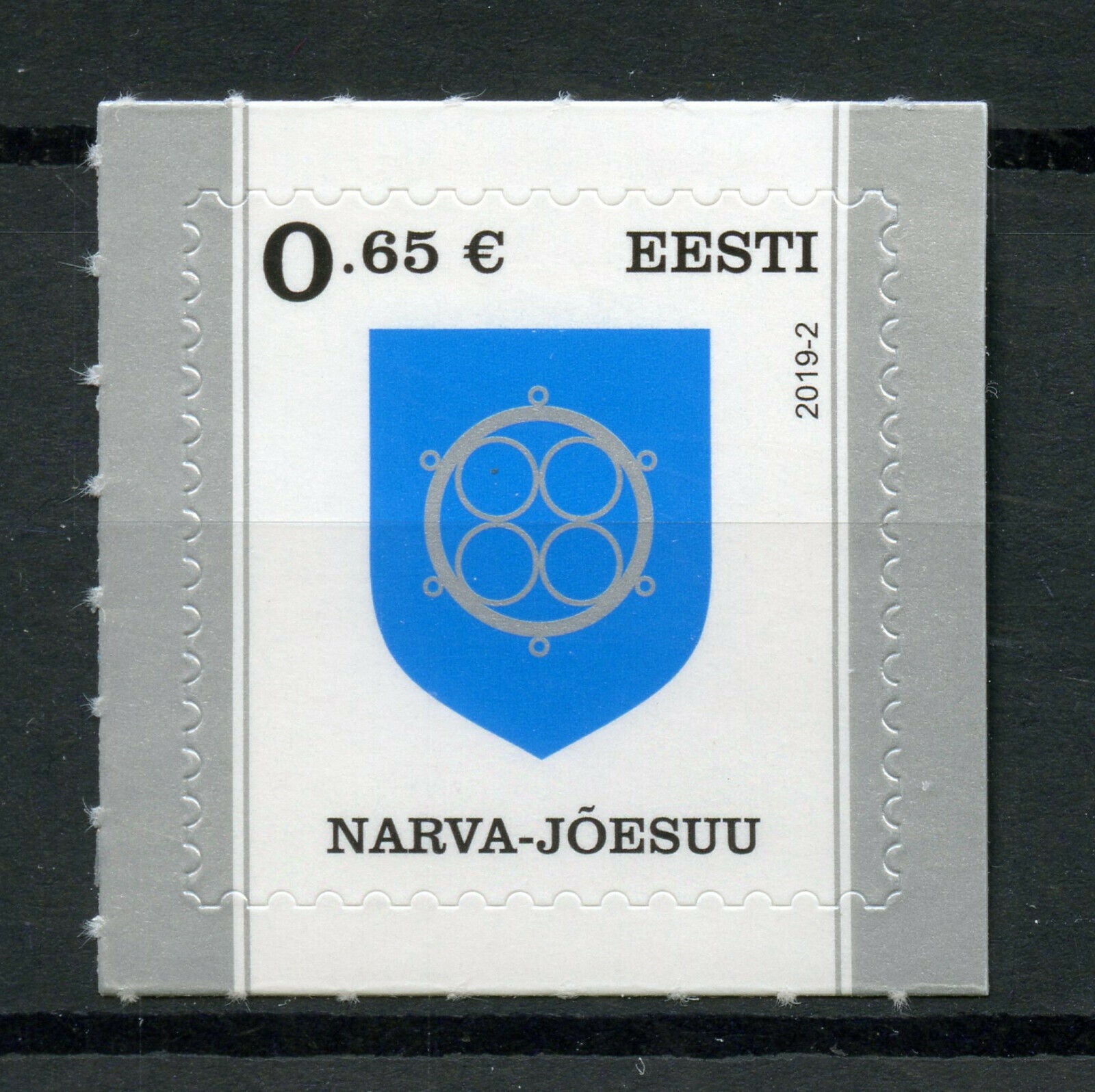 Estonia 2019 MNH Narva-Joesuu Coat of Arms Definitives 1v S/A Set CoA Stamps