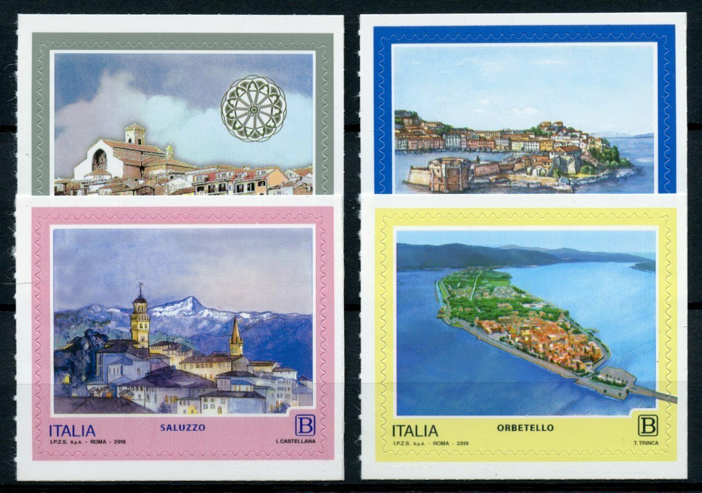 Italy Tourism & Landscapes Stamps 2019 MNH Saluzzo Orbetello Troia 4v S/A Set