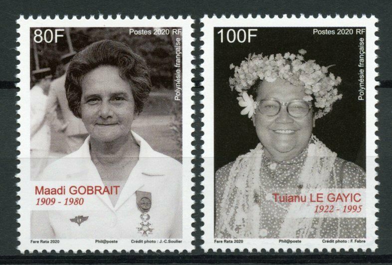 French Polynesia Famous People Stamps 2020 MNH International Women's Day 2v Set