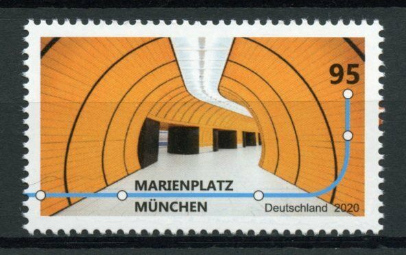 Germany Trains Stamps 2020 MNH Marienplatz Railway Station Architecture 1v Set