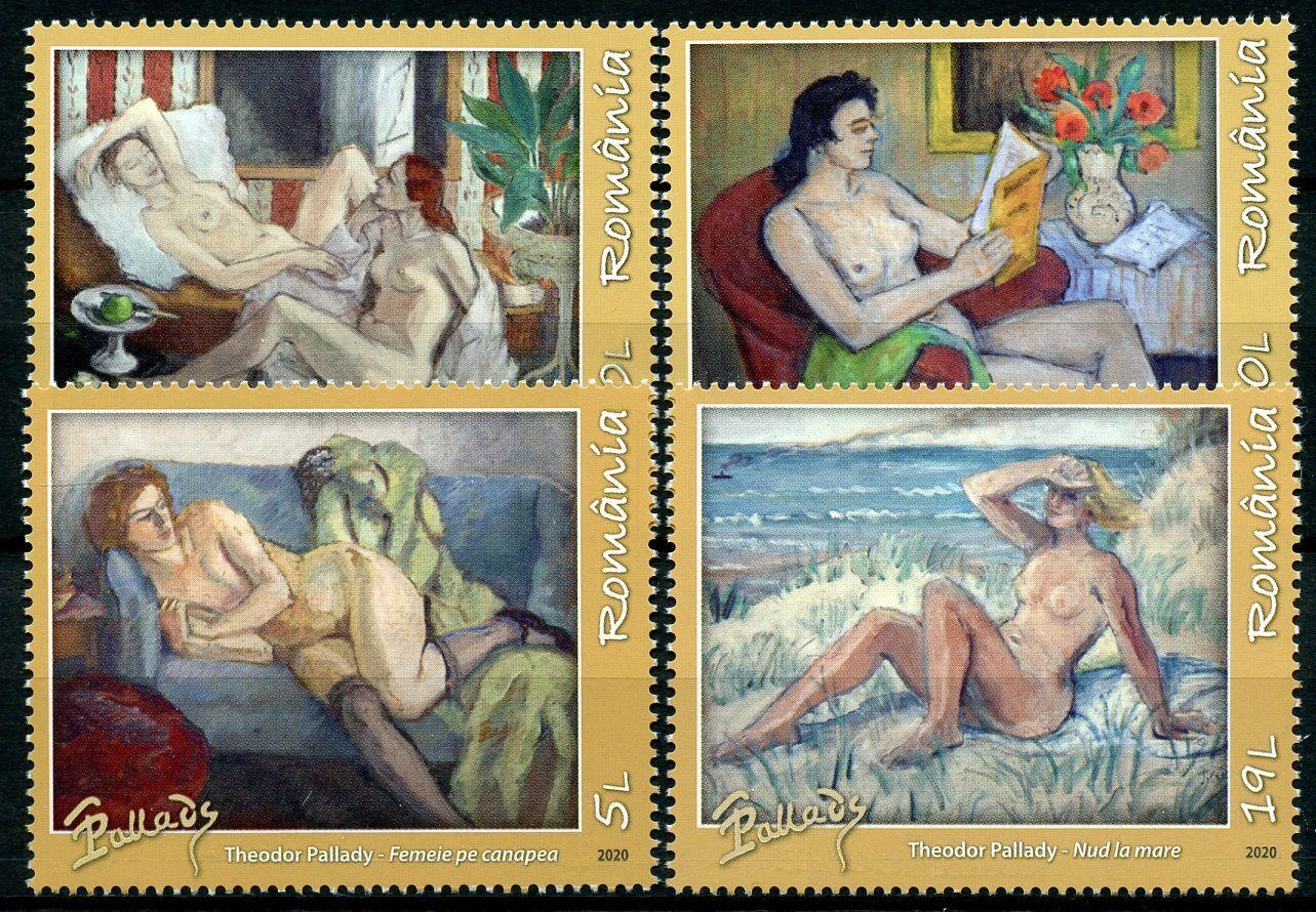Romania Art Stamps 2020 MNH Theodor Pallady Nudes Nude Paintings 4v Set