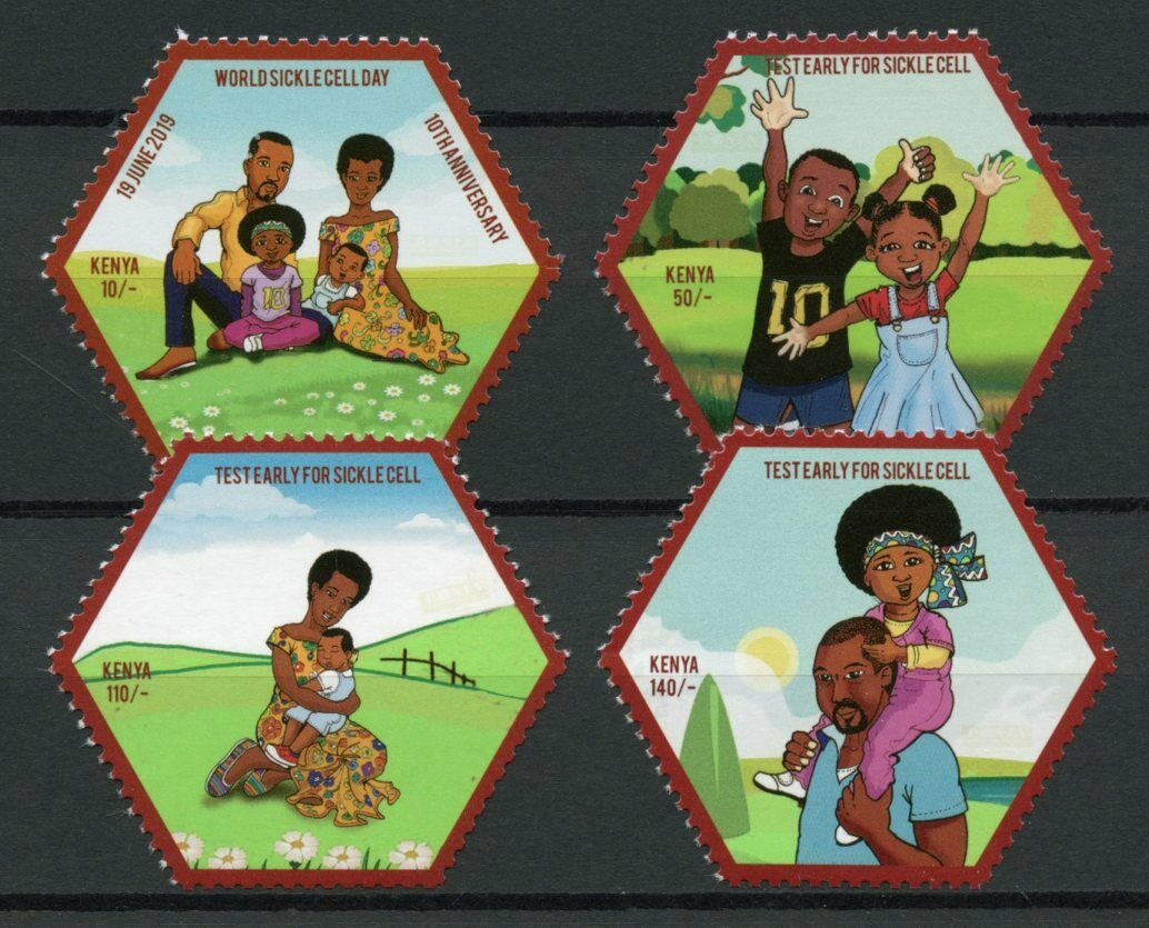 Kenya Medical Stamps 2019 MNH World Sickle Cell Day Health Cultures 4v Set