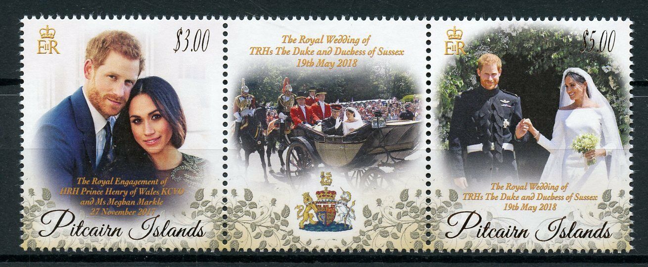 Pitcairn Isl 2018 MNH Prince Harry & Meghan Royal Wedding 2v Set Royalty Stamps
