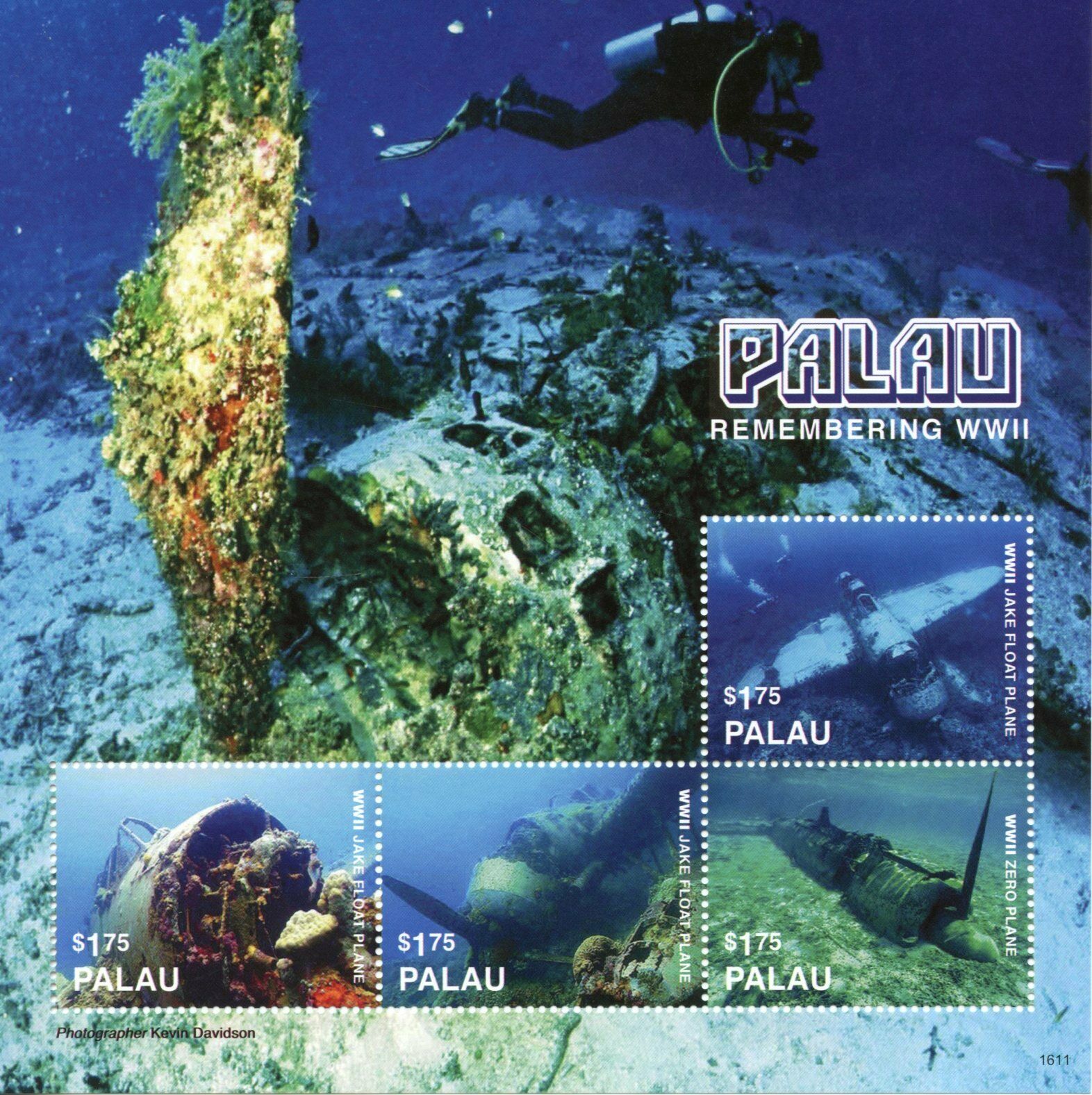 Palau 2016 MNH Military Stamps WWII WW2 Jake Float Plane Wrecks Aviation 4v M/S