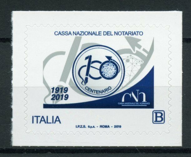 Italy Stamps 2019 MNH Cassa Nazionale del Notariato Natl Notary Fund 1v S/A Set