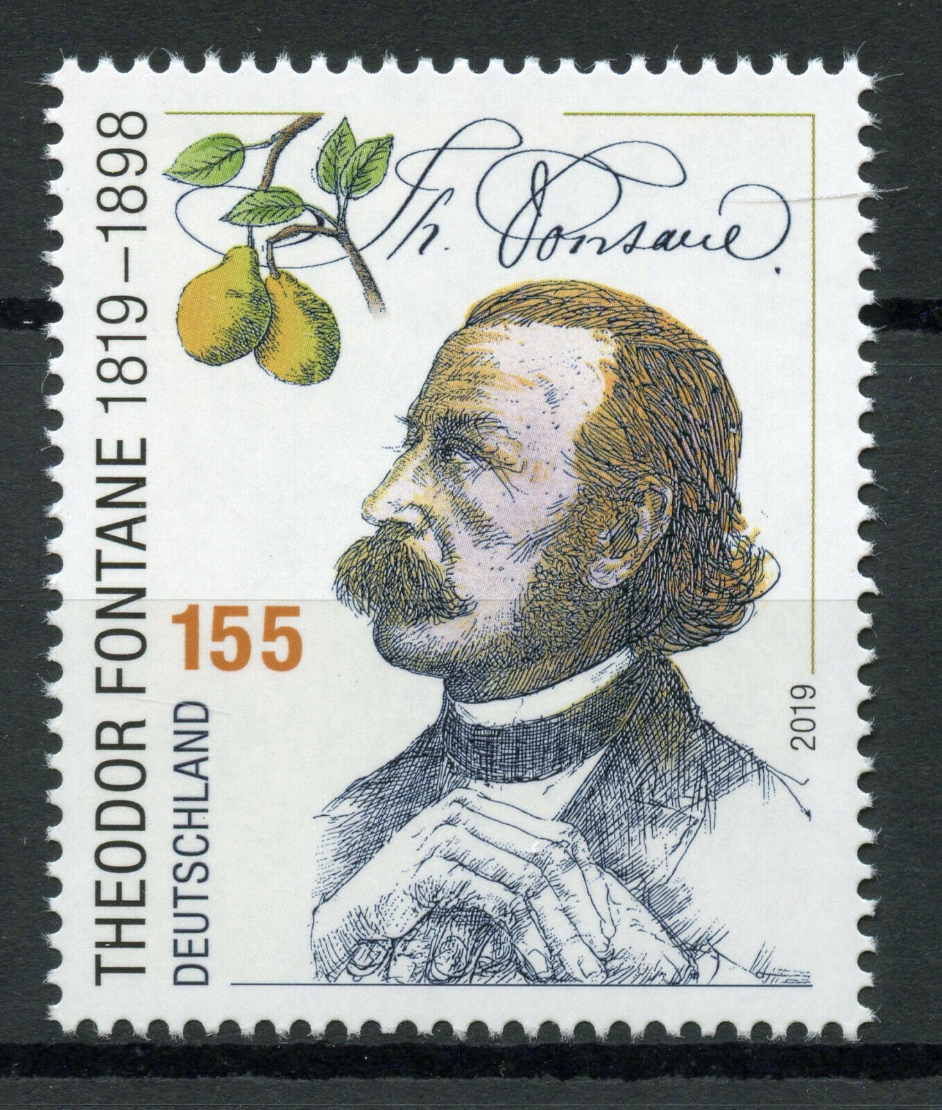 Germany Writers Stamps 2019 MNH Theodor Fontane German Novelist People 1v Set