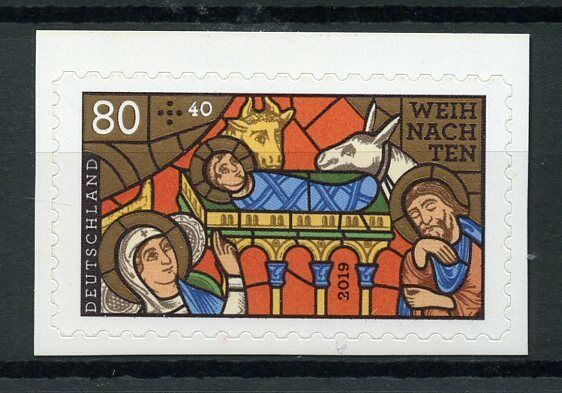 Germany Christmas Stamps 2019 MNH Nativity Stained Glass Weihnachten 1v S/A Set