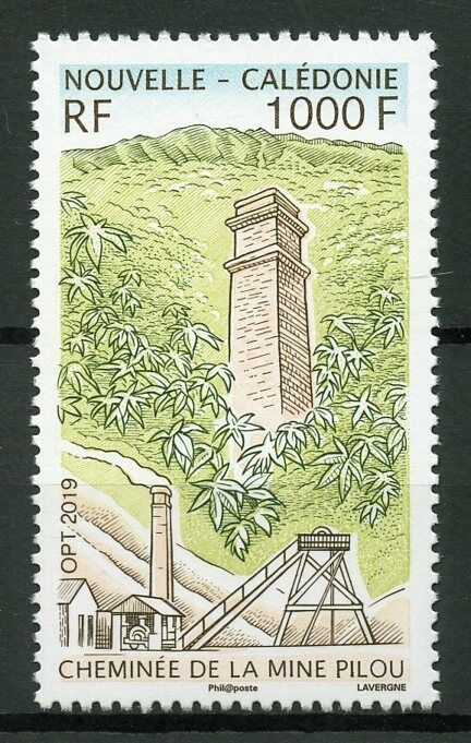 New Caledonia Mining Stamps 2019 MNH Pilou Mine Chimney Architecture 1v Set