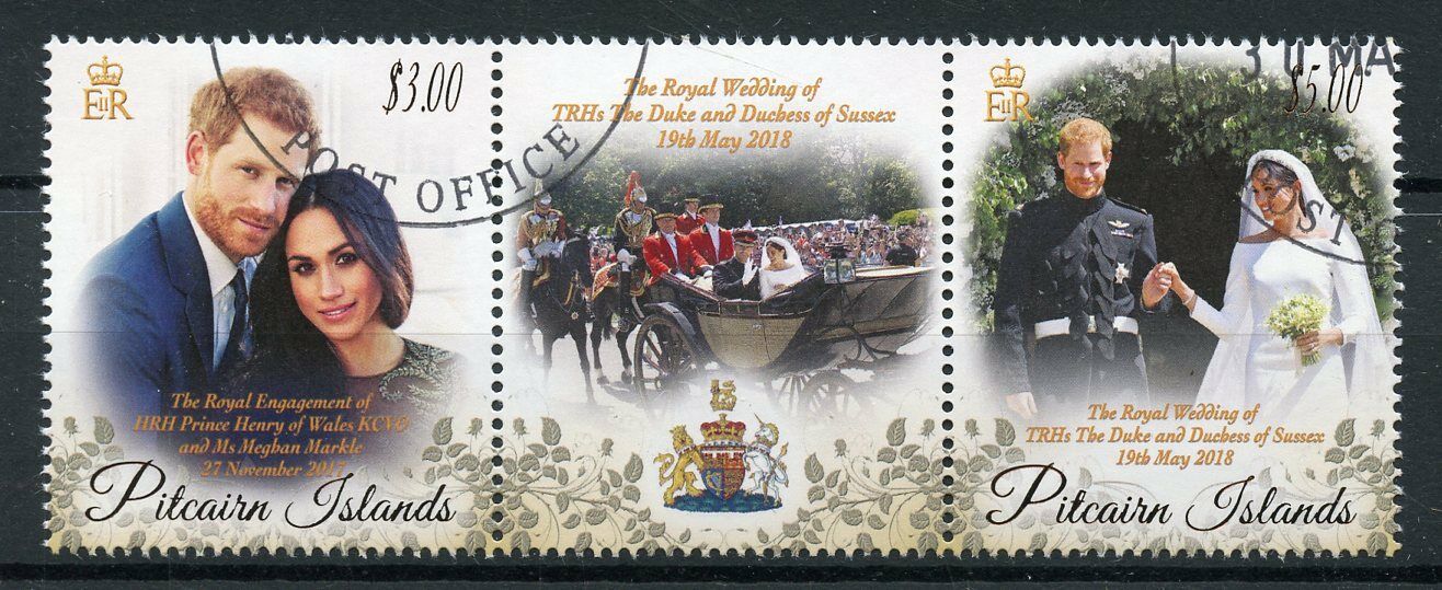 Pitcairn Isl 2018 CTO Prince Harry & Meghan Royal Wedding 2v Set Royalty Stamps