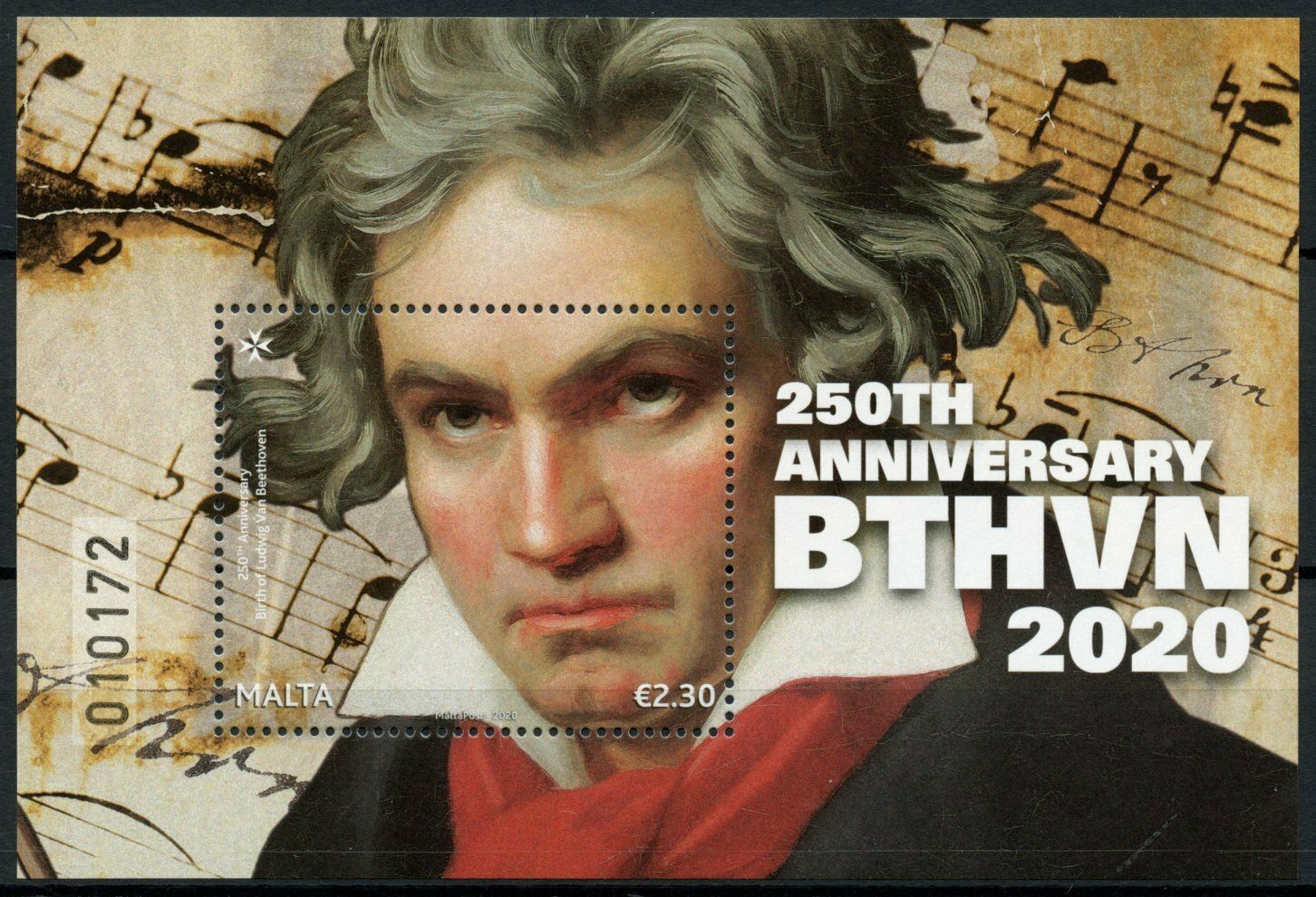 Malta Music Stamps 2020 MNH Ludwig van Beethoven BTHVN2020 Composers 1v M/S