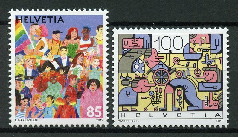 Switzerland Stamps 2019 MNH Social Diversity JIS Liechtenstein Cultures 2v Set