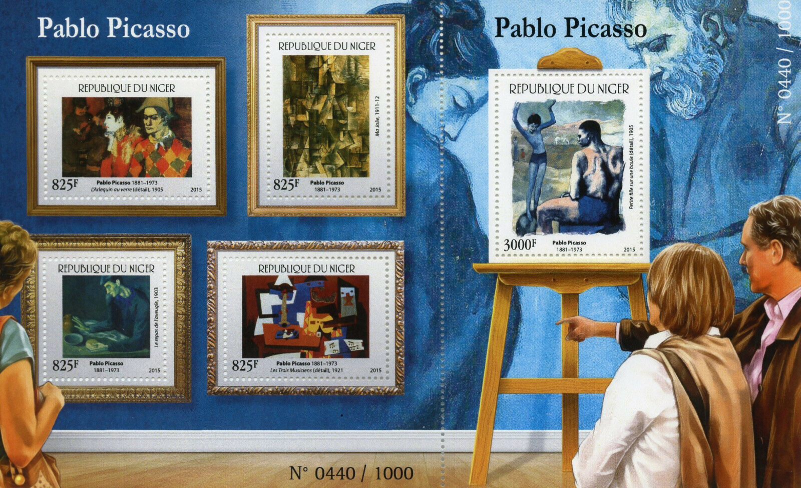 Niger 2015 MNH Pablo Picasso 4v M/S + 1v S/S Art Paintings Stamps