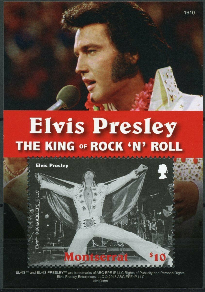 Montserrat 2016 MNH Music Stamps Elvis Presley King Rock 'n Roll People 1v S/S