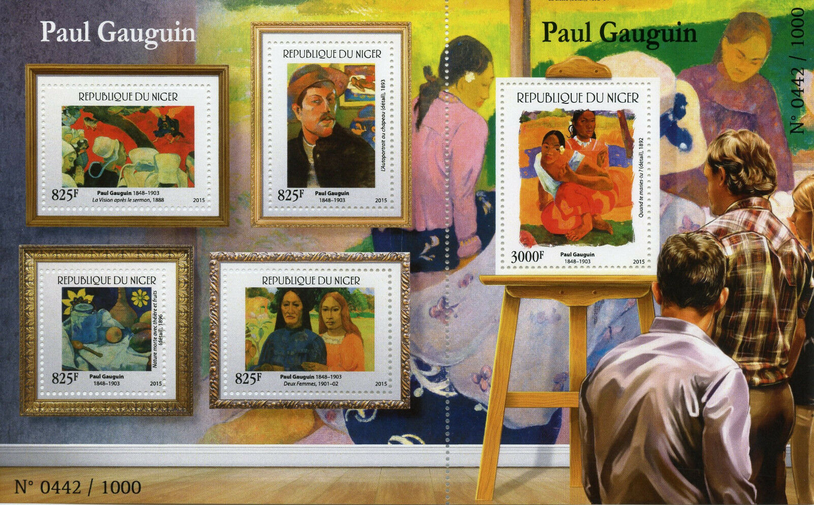 Niger 2015 MNH Paul Gauguin 4v M/S + 1v S/S Art Paintings Stamps