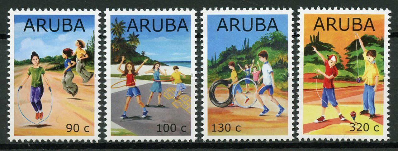 Aruba Cultures Stamps 2019 MNH Children's Games Traditions Childrens 4v Set