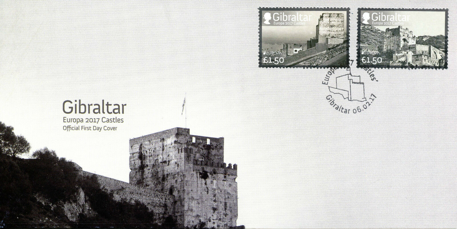 Gibraltar 2017 FDC Castles Europa 2v Set Cover Architecture Stamps