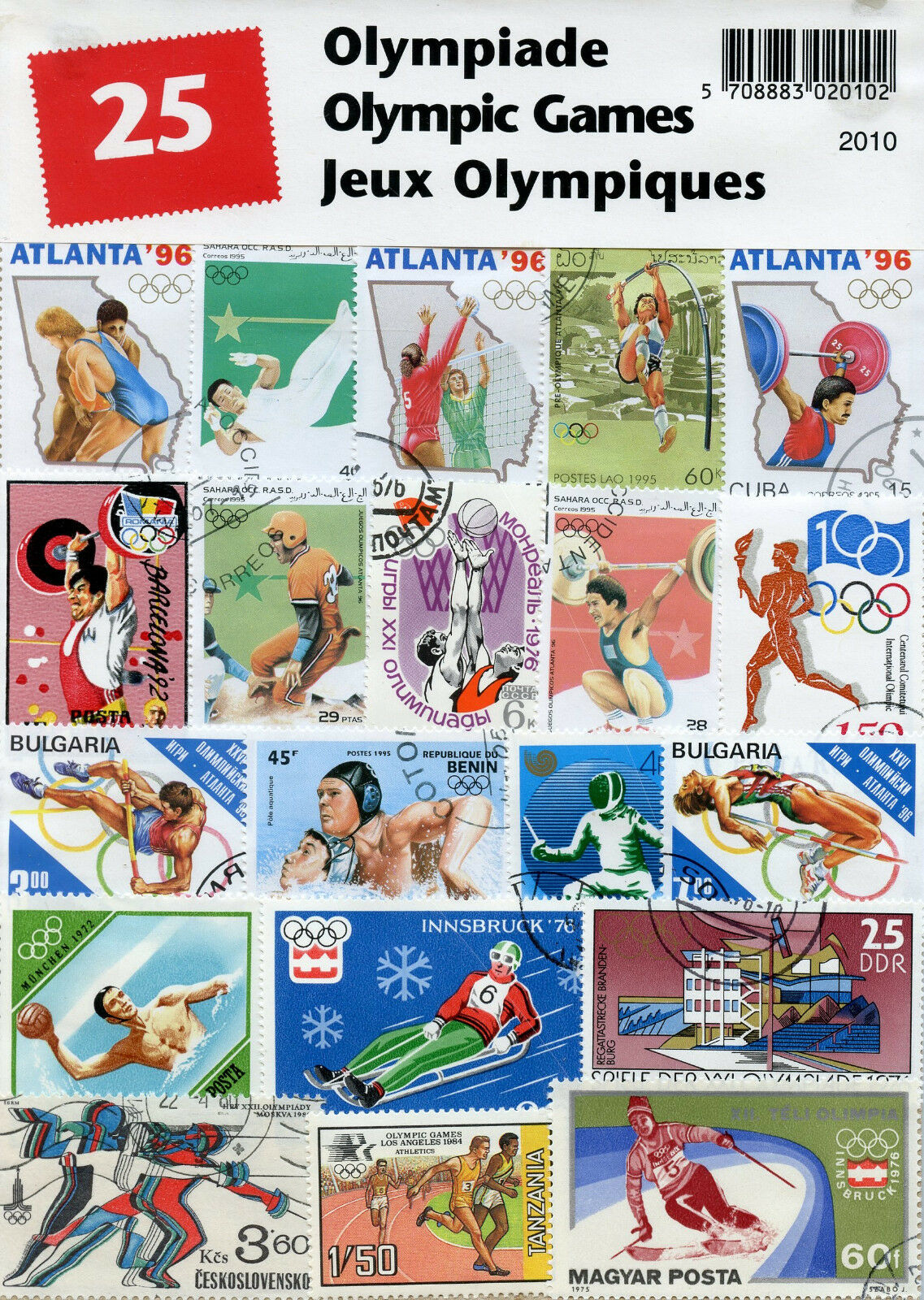 Olympic Games Summer Winter Olympics Sports 25 Diff Stamps Briefmarken Timbres