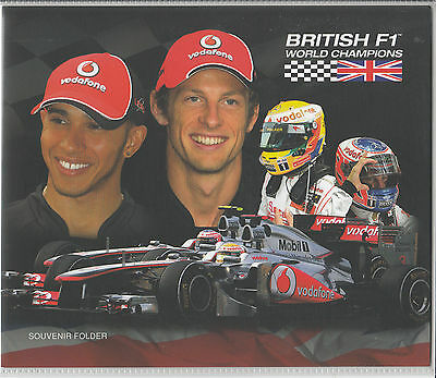Guernsey 2011 MNH FDC British F1 World Champions Souvenir Folder Hamilton Button