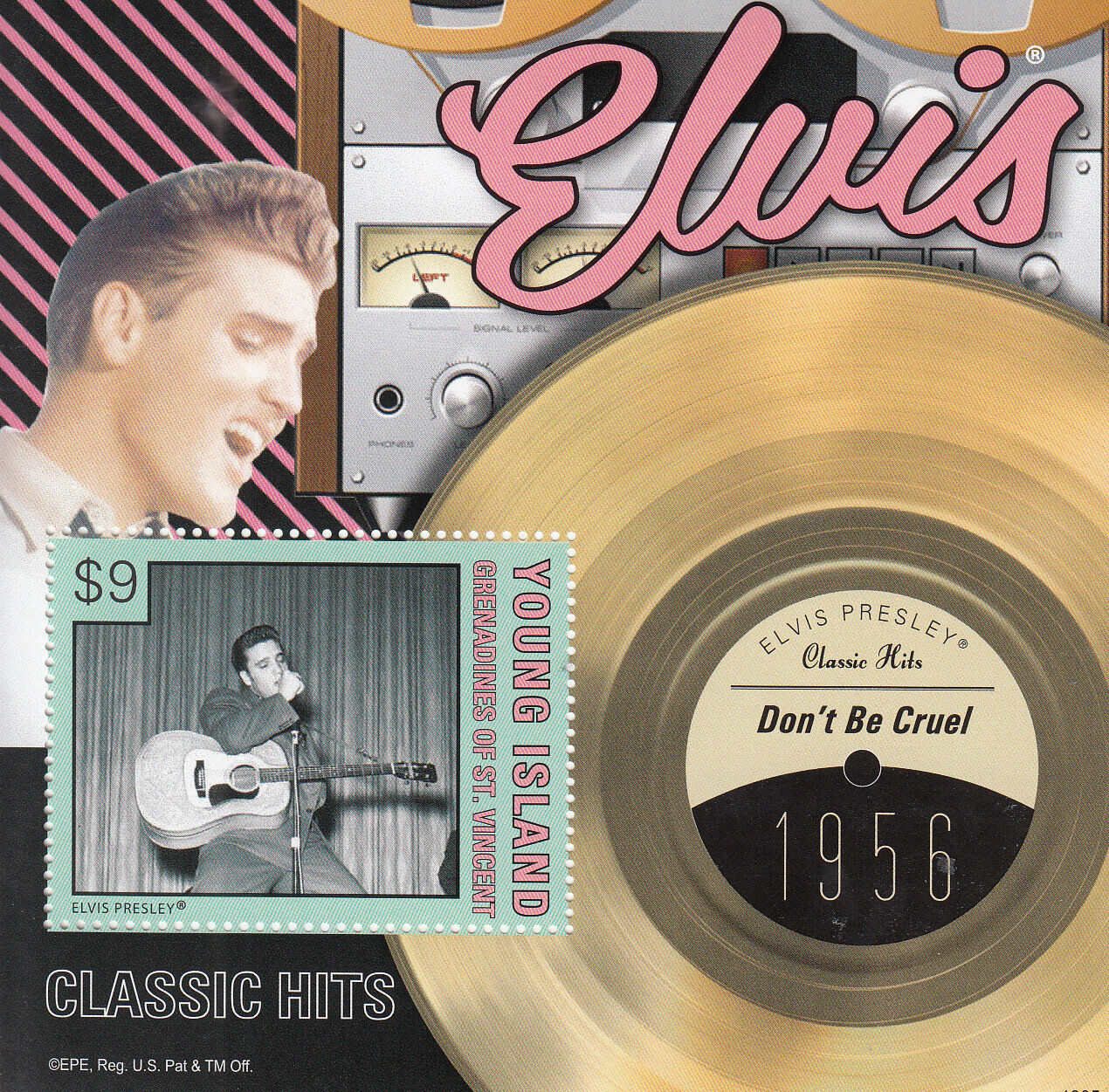 Young Island Gren St Vincent 2013 MNH Elvis Presley Stamps Classic Hits 1v S/S V