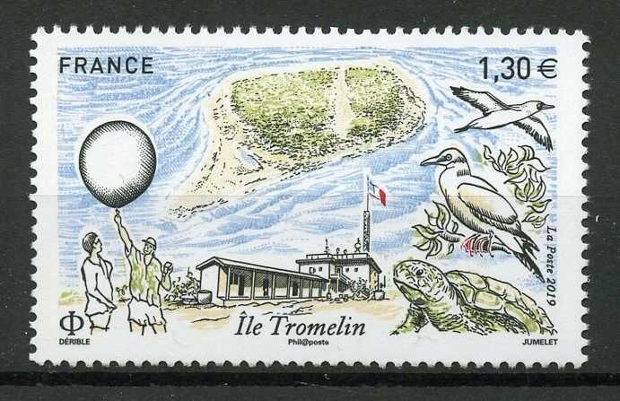 France Stamps 2019 MNH Ile Tromelin Island Birds Turtles Architecture 1v Set