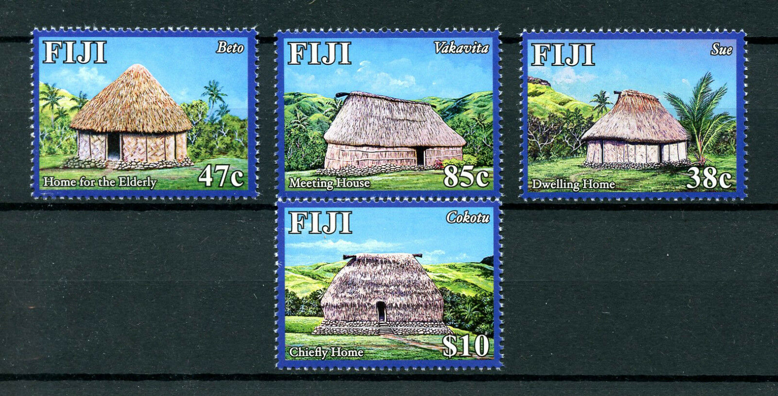 Fiji 2016 MNH Architecture Stamps Navala Village of Ba Cultures Huts Buildings 4v Set