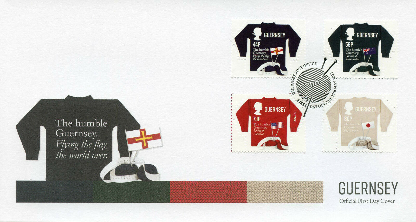 Guernsey 2017 FDC Guernsey Jumper SEPAC Handicrafts 4v Set Cover Crafts Stamps