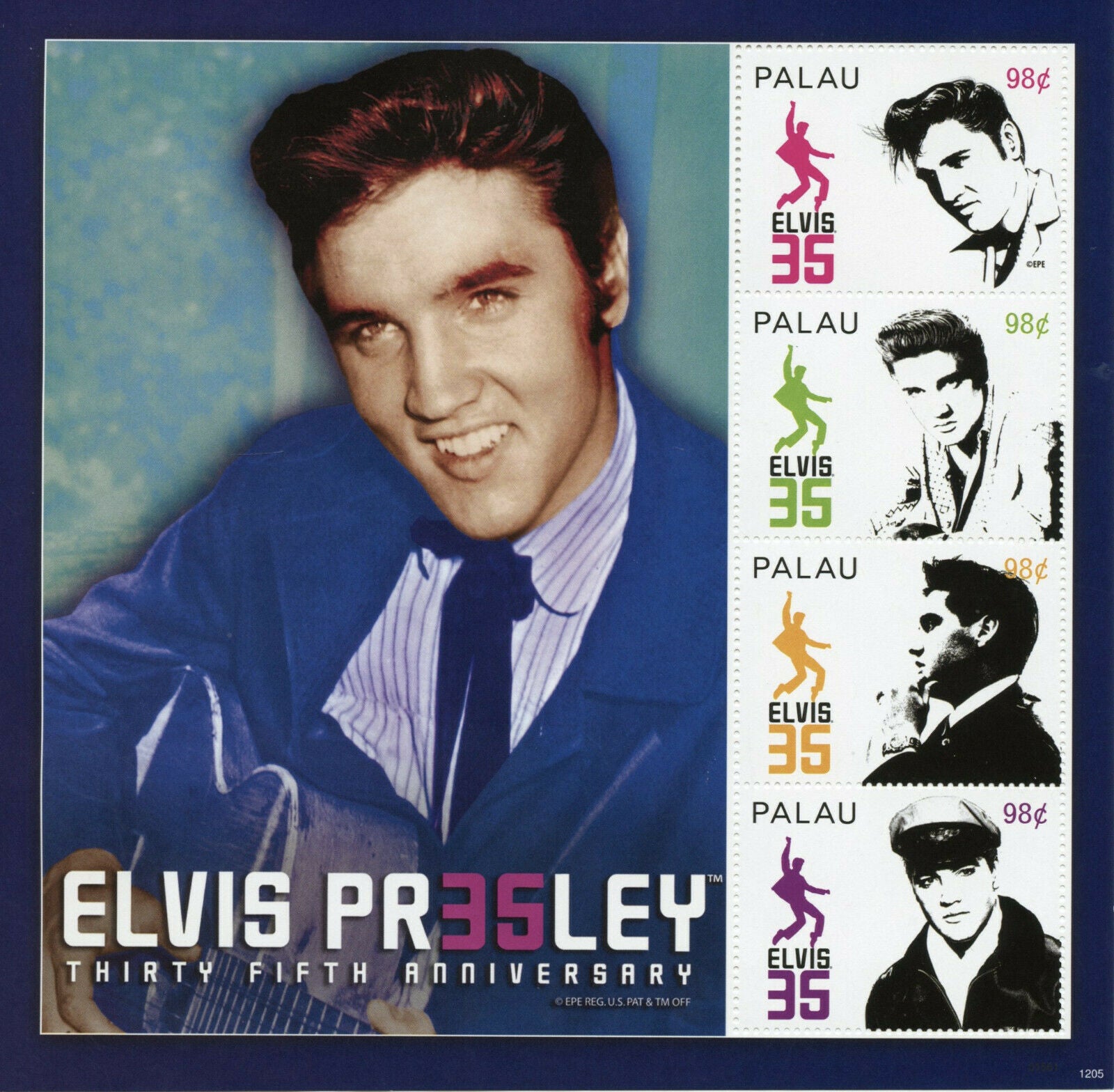 Palau Elvis Presley Stamps 2012 MNH King of Rock Roll Music People 4v M/S I