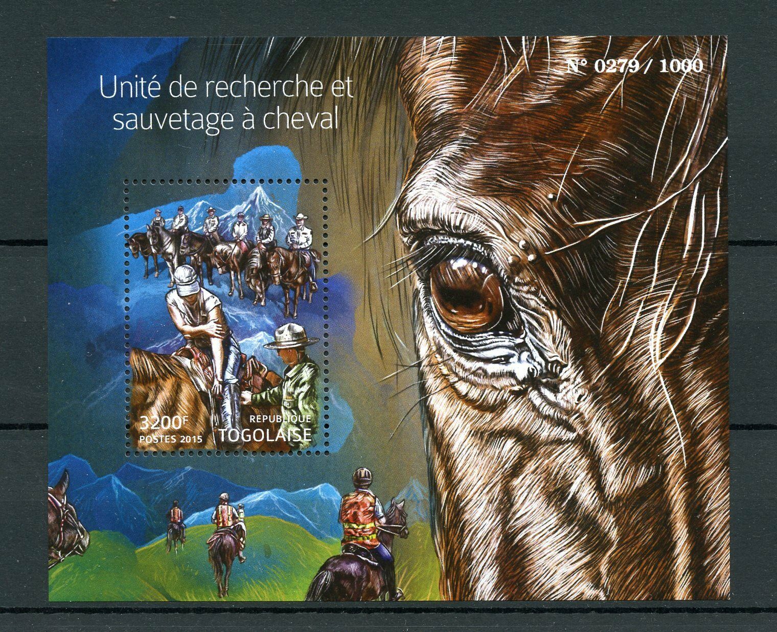 Togo 2015 MNH Search & Rescue Unit on Horseback 1v S/S Horses Mounted Search