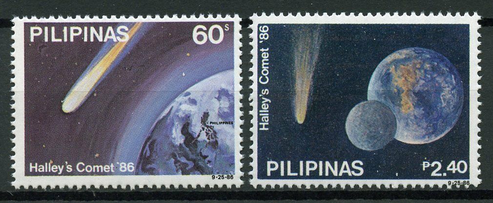 Philippines 1986 MNH Halleys Halley's Comet 2v Set Astronomy Space Stamps