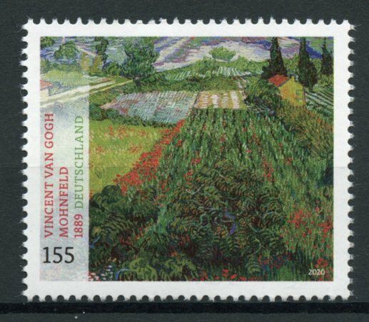 Germany Art Stamps 2020 MNH Vincent Van Gogh Paintings Field with Poppies 1v Set