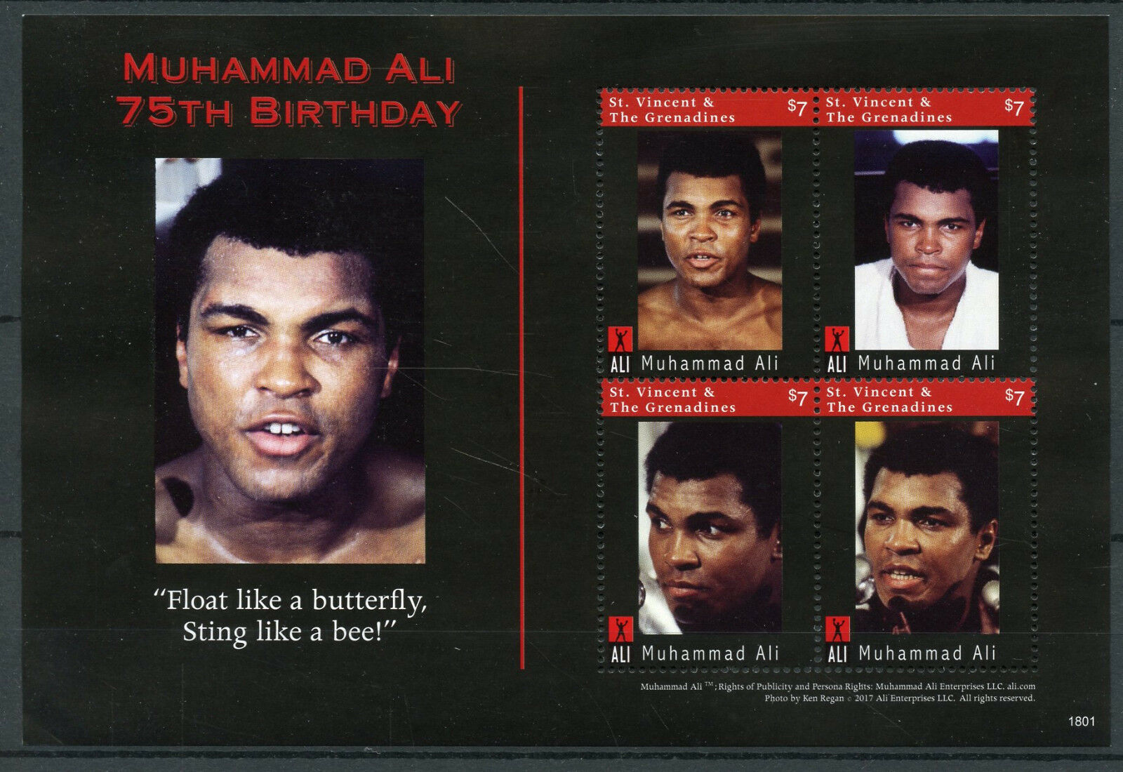 St Vincent & Grenadines 2018 MNH Boxing Stamps Muhammad Ali Sports 4v M/S