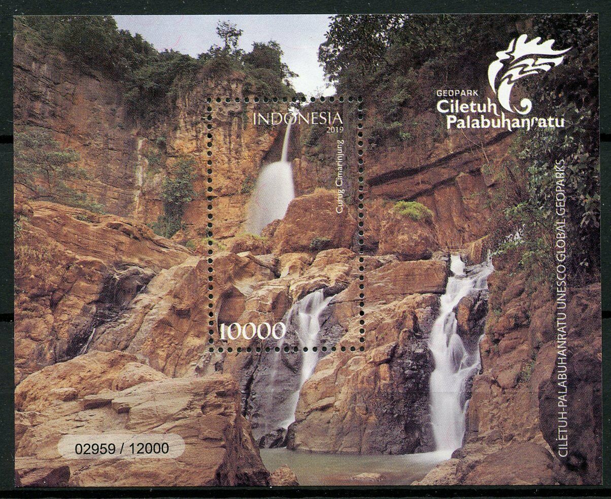 Indonesia 2019 MNH Ciletuh Palabuhanratu Geopark 1v M/S Waterfalls Stamps