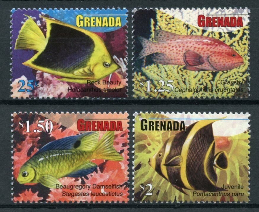 Grenada 2010 MNH Fish Stamps Fishes Definitives Damselfish Marine 4v Set