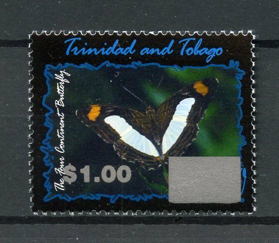 Trinidad & Tobago 2017 MNH 4 Continent Butterfly OVPT 1v Set Butterflies Stamps