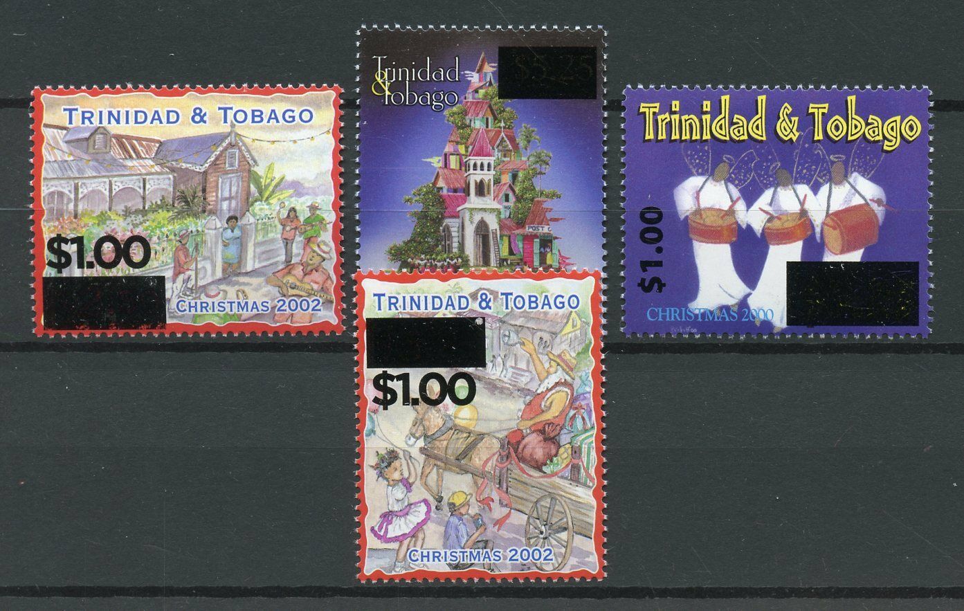 Trinidad & Tobago 2016 MNH Christmas Trees Angels OVPT 4v Set Stamps