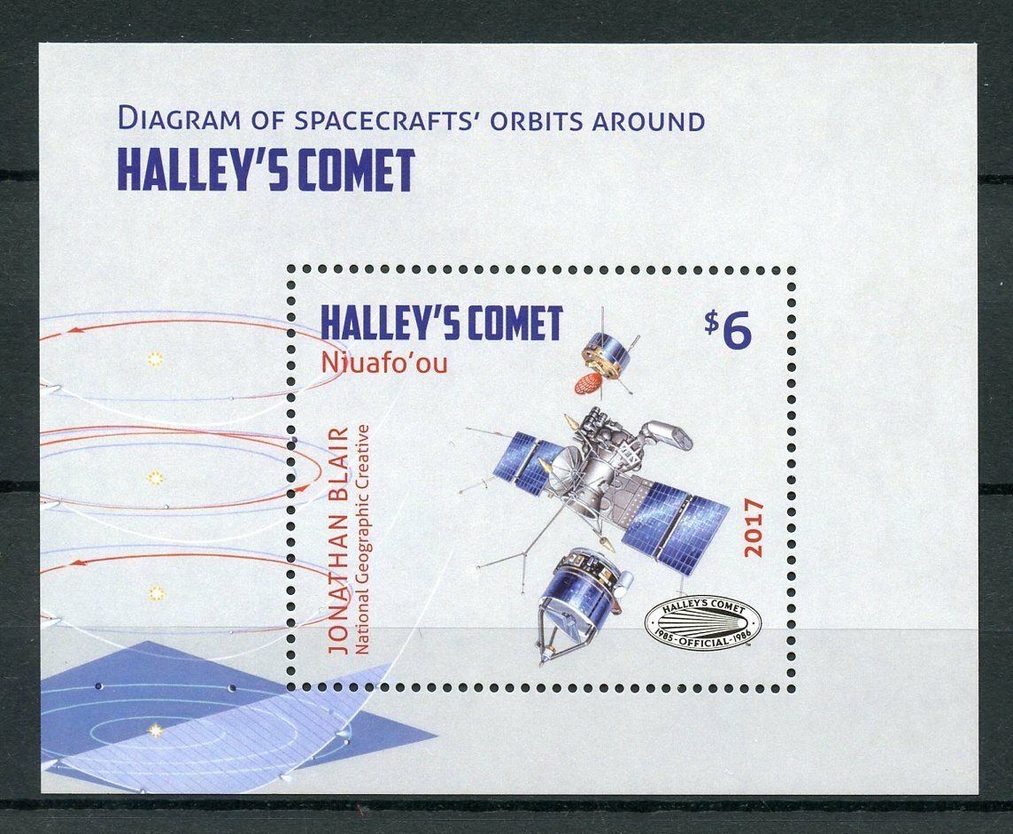Niuafo'ou 2017 MNH Halleys Halley's Comet 1v M/S Space Stamps