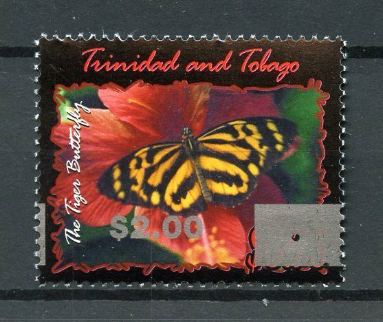 Trinidad & Tobago 2017 MNH Tiger Butterfly OVPT 1v Set Butterflies Stamps