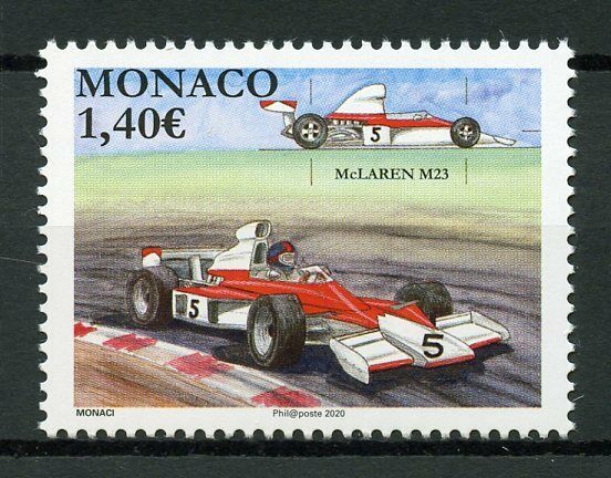 Monaco Cars Stamps 2020 MNH McLaren M23 Legendary Race Car 1v Set