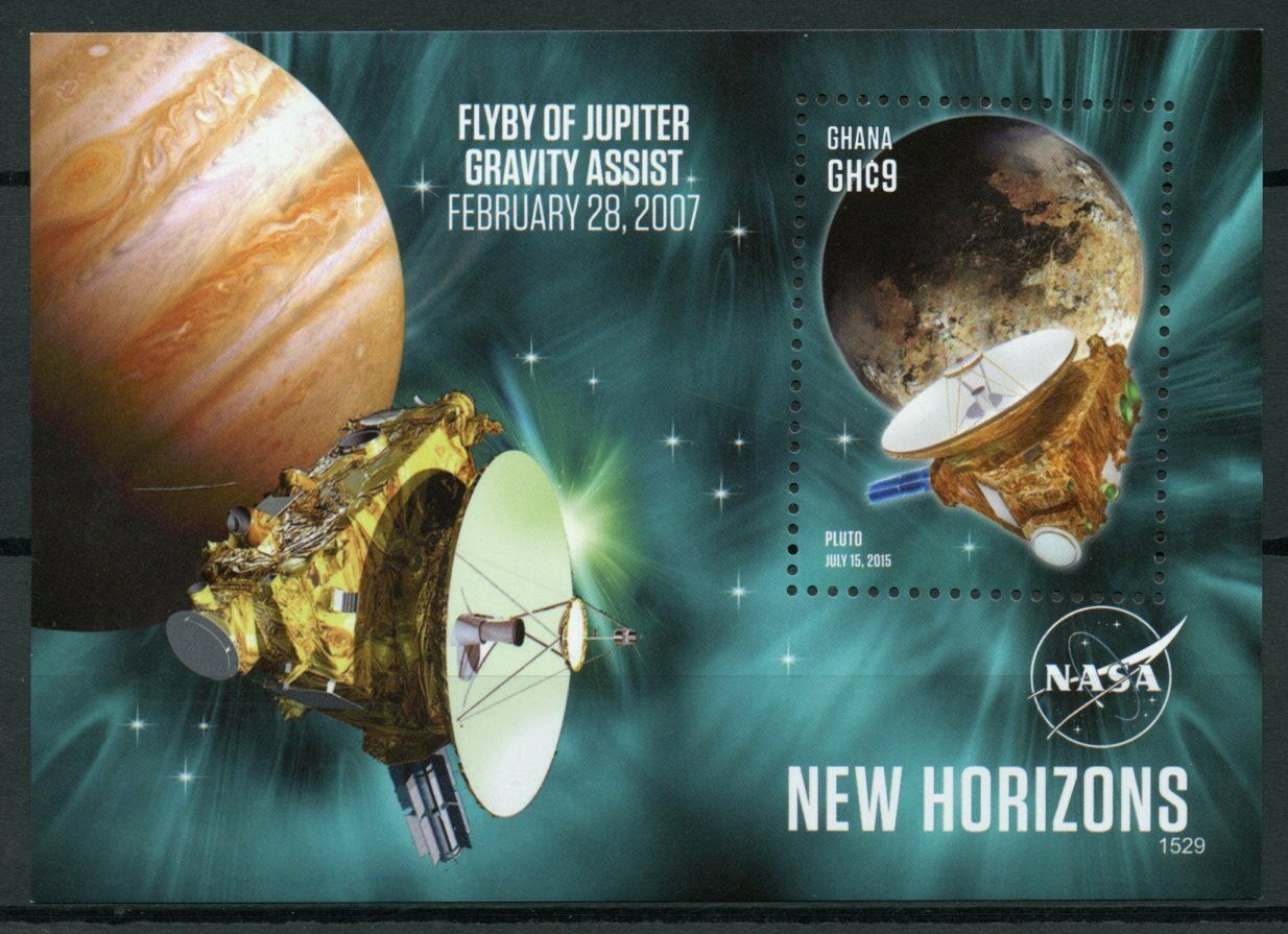 Ghana Space Stamps 2015 MNH NASA Deep Space New Horizons Pluto 1v S/S