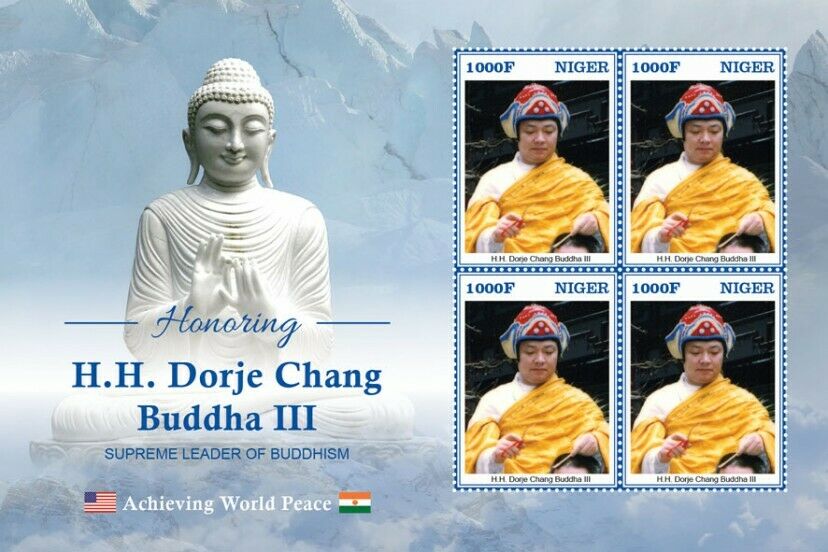 Niger 2020 MNH Buddhism Stamps Dorje Chang Buddha III Famous People 4v M/S