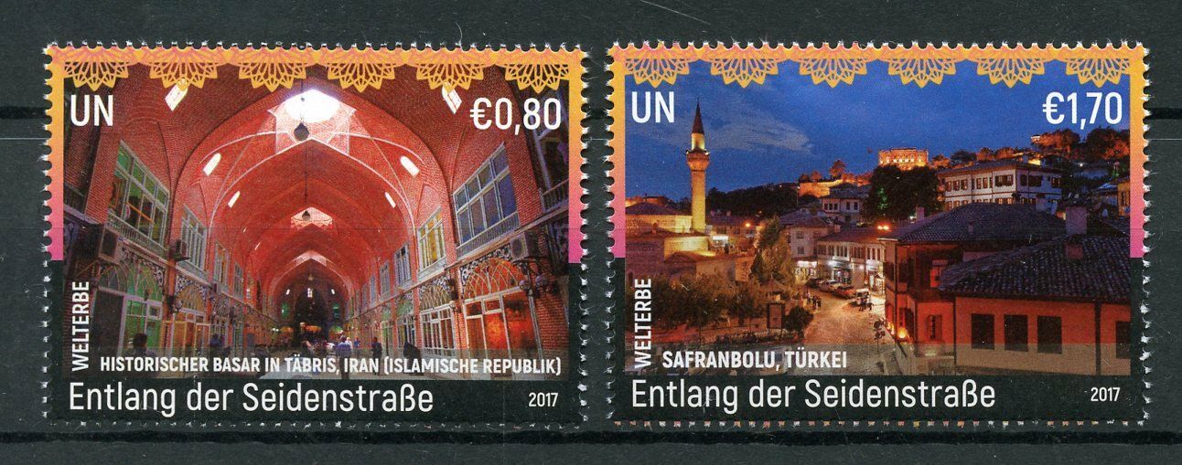 United Nations UN Vienna 2017 MNH UNESCO Along Silk Roads 2v Set Tourism Stamps