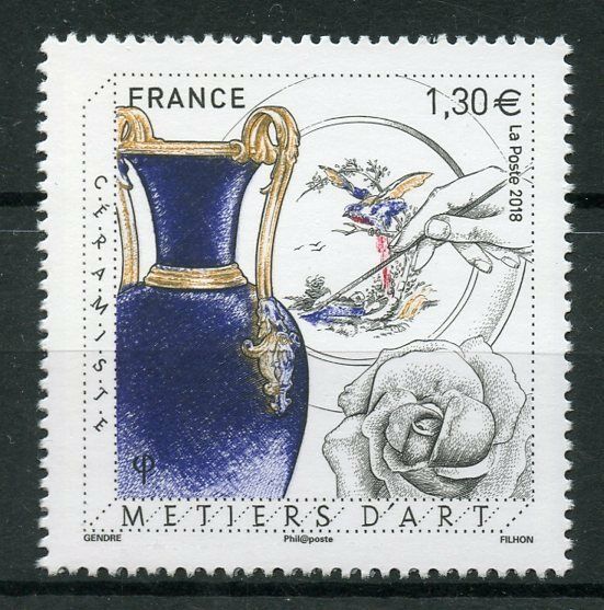 France 2018 MNH Crafts Ceramist 1v Set Metiers D'Art Art Traditions Stamps