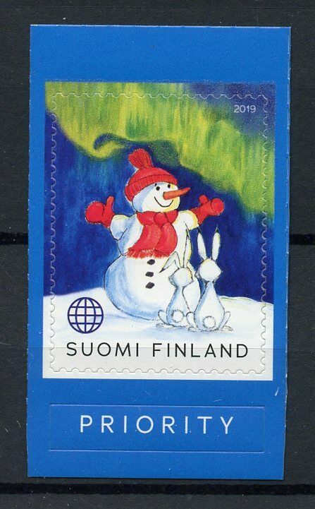 Finland Winter Wonders Stamps 2019 MNH Snowman Rabbits Seasons 1v S/A Set