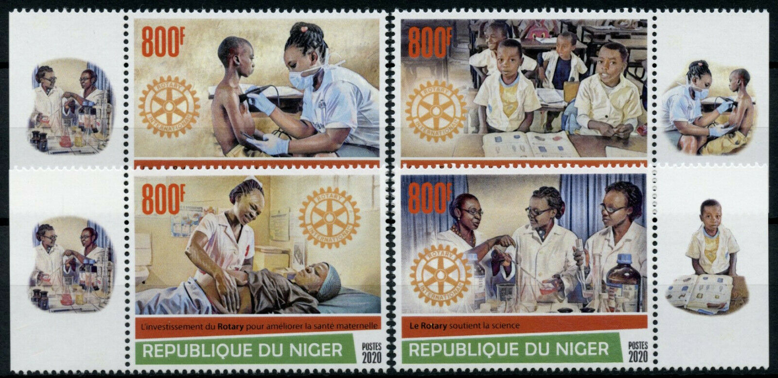 Niger 2020 MNH Medical Stamps Rotary International Education 4v Set