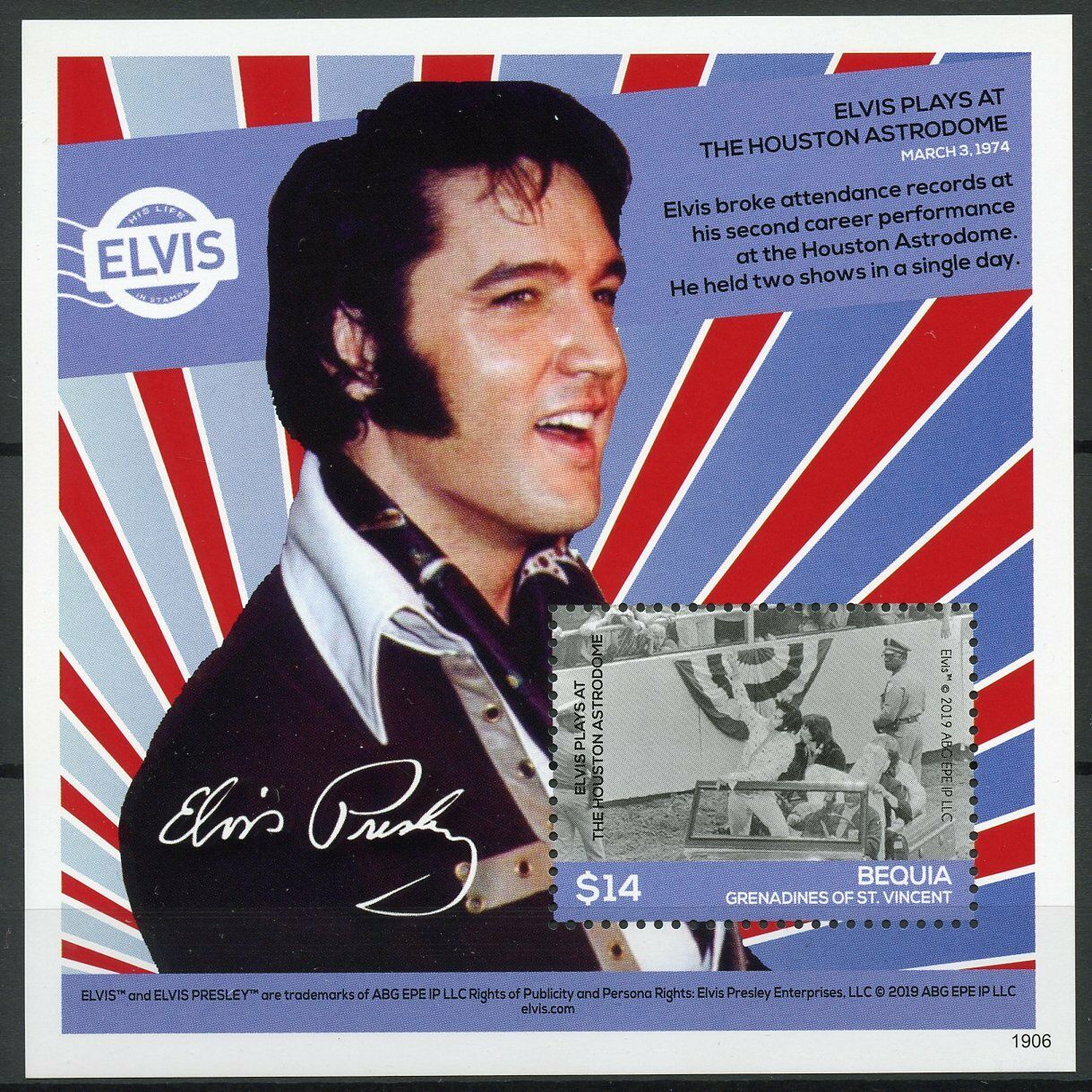 Bequia Grenadines St Vincent 2019 MNH Elvis Presley Life in Stamps 1v S/S I