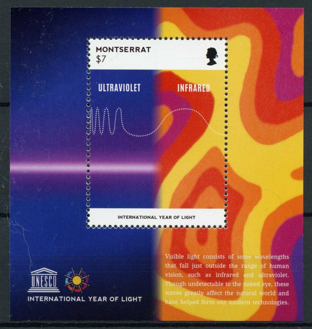 Montserrat 2015 MNH UNESCO Stamps Intl Year of Light Ultraviolet Science 1v S/S